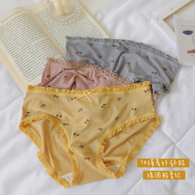 Combo 5 Quần Lót Nữ Cotton Tăm Hoa Nhí 3358 – Mềm Mại, Co Giãn, In Hoa Nhí Xinh Xắn