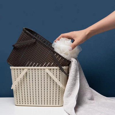 GIỎ MÂY 2 QUAI XÁCH LÀN MÂY ĐỰNG ĐỒ 2 QUAI XÁCH KIỂU DÁNG MÀU SẮC PHONG CÁCH HÀN QUỐC