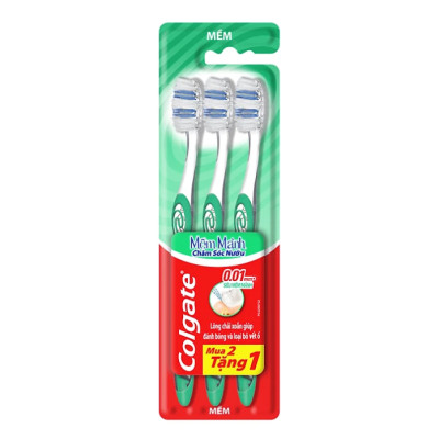 Bộ 3 bàn chải Colgate chăm sóc nướu ( màu ngẫu nhiên )