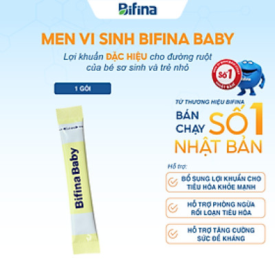 Men vi sinh cho bé Bifina Baby - Hỗ trợ tiêu hóa khỏe, tăng đề kháng cho bé - Lẻ 1 gói (không hộp)