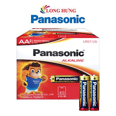 Hộp Pin kiềm Panasonic Alkaline AA LR6T/2B-V (24 viên) - Hàng chính hãng