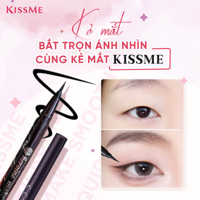 Bút Kẻ Mắt Nước Siêu Chống Trôi Màu Nâu Đen Kissme Heroine Make Smooth Liquid Eyeliner Super Keep