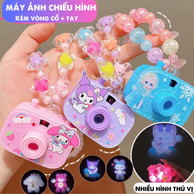 Đồ Chơi Máy Ảnh Chiếu Hình Kuromi, Melody, Hello Kitty, Cún Trắng Cho Bé Kèm Set Vòng Cổ - Quà tặng cho bé - HÀNG CHÍNH HÃNG MINIIN