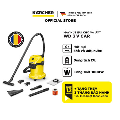 Máy hút bụi đa năng khô và ướt WD 3 V Car dành cho Karcher - Công suất 1000W - Dùng cho gia đình và ô tô - Hàng Chính Hãng