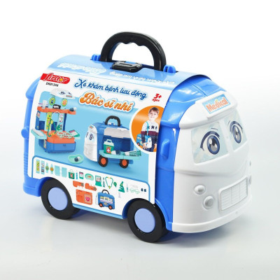 Đồ Chơi DUKA: Đồ Chơi Xe Khám Bệnh Lưu Động Bác Sĩ Nhí (Màu Xanh/Hồng)