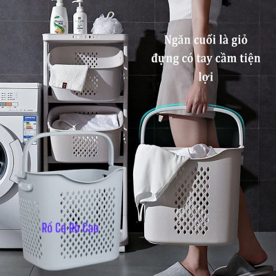 Kệ đựng đồ đa năng 2 Tầng / 3 Tầng có bánh xe dễ dàng di chuyển