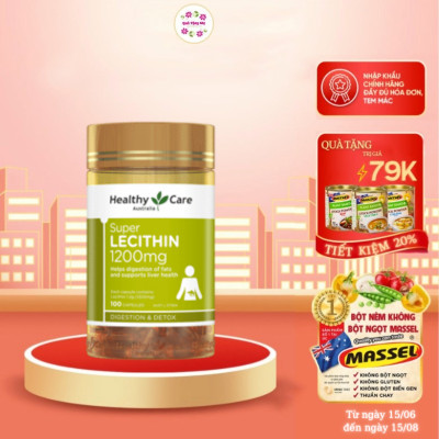 Mần đậu nành Healthy Care Super Lecithin Úc Tăng cường chức năng gan khỏe mạnh, nâng cao sức khỏe, sắc đẹp từ bên trong - QuaTangMe Extaste