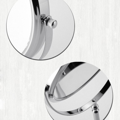 Gương trang điểm phóng đại 3 lần, xoay 360 độ, 2 mặt siêu nét, để bàn, Inox 304, Size 18cm, 20cm, Minh House G31