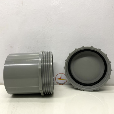 Bít xả ren ngoài 140 (Male threaded clean out) nhựa PVC Bình Minh _BXRN140