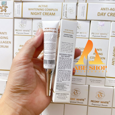 Kem Mụn PEONY WHITE 20ml - Hết Mụn - Đẩy Lùi Các Yếu Tố Gây MỤN - Giảm Thâm Sau MỤN