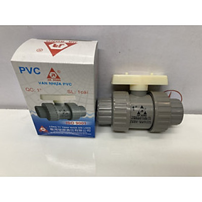 Van hai (2) đầu rắc co 34 nhựa PVC Jiarong _ UB010