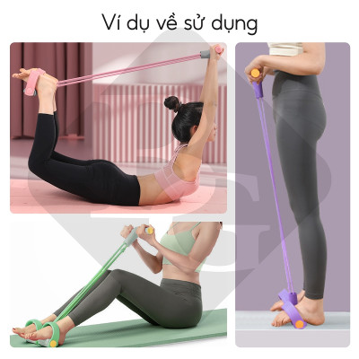 Dây Tập Bụng 6011N,Dây Kéo Đàn Hồi Kháng Lực Ống Cao Su, Dây Kéo Tập Gym