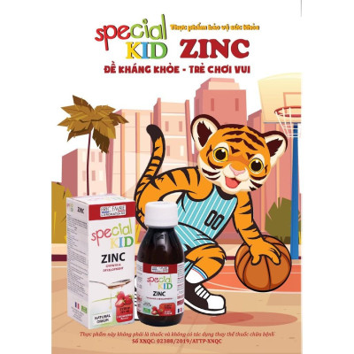 Siro Special Kid Zinc - Bổ sung kẽm cho trẻ đề kháng kém, biếng ăn, kém ăn, tiêu chảy - 125ml - Hàng Chính Hãng