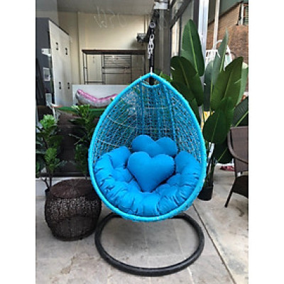 Xích đu đơn XĐN2 chất liệu khung sắt mây nhựa cao cấp juno sofa