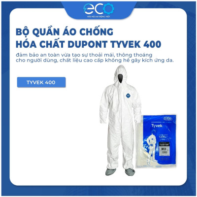 Bộ quần áo chống hóa chất Dupont Tyvek 400 chính hãng