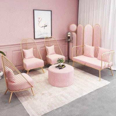 ghế lá decor đệm sắt sơn tĩnh điện hot hit ( ảnh thật)