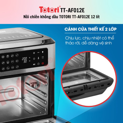 Nồi chiên không dầu TOTORI TT-AFO12E / TT-AFO12M 12 lít - Hàng Chính Hãng - Bảo Hành 12 Tháng