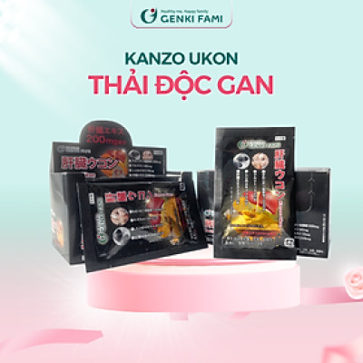 Combo Viên Uống Bổ Gan, Giúp Giảm Căng Thẳng Mệt Mỏi Kanzo Ukon Genki Fami Nhật Bản Hộp 30 Viên