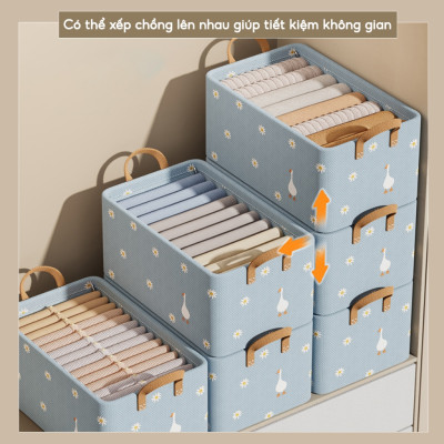Hộp Đựng Quần Áo Có Khung Cố Định -Thiết Kế Gấp Gọn Thông Minh Giỏ Đựng Đồ Lót Giúp Tiết Kiệm Không Gian - HÀNG CHÍNH HÃNG MINIIN