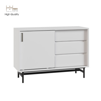 [Happy Home Furniture] LUCA, Tủ lưu trữ cánh lùa 3 ngăn kéo - Chân sắt, 100cm x 36cm x 70cm ( DxRxC), TCL_019
