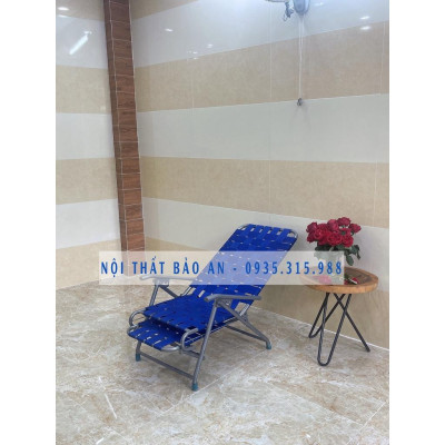 Ghế bố xếp dây dù khung sắt