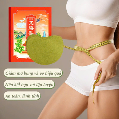 Hộp 12 Miếng Dán Ngải Cứu Tan Mỡ EO Thon Gọn Detox Thải Độc Cơ Thể Hiệu Quả Tiện Lợi