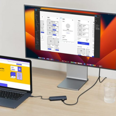 HUB chuyển đổi HyperDrive Next 8 in 1 PORT USB-C cho Macbook/ Laptop – Truyền tải dữ liệu nhanh HD4004GL - Hàng Chính Hãng