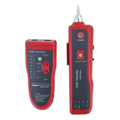 Bộ test dò dây mạng âm tường chuyên nghiệp giá rẻ XQ350 đo cáp mạng RJ45 RJ11