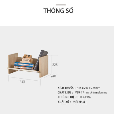 Giá Để Sách, Tạp Chí Mori 1 Tầng Thương Hiệu KEGODA KGD02