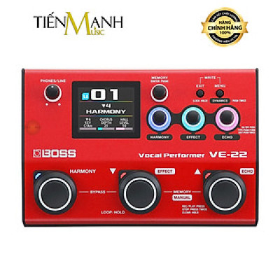 Bàn Đạp Phơ Bộ Hiệu Ứng Vocal Harmonist Boss VE22 - Tạo Tiếng Bè, Vang Vọng Và Chỉnh Tone, Giọng Cho Ca Sĩ VE-22