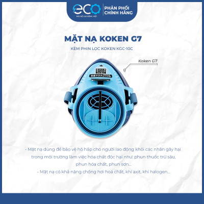 Mặt nạ chống hóa chất Koken G7 Nhật Bản dùng những nơi hóa chất, khí độc, bụi bẩn