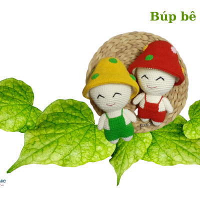 BÚP BÊ NẤM_Thú bông len