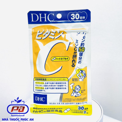 Viên uống vitamin C DHC Nhật Bản hỗ trợ sáng da, mờ thâm, tăng sức đề kháng gói 30 - 90 ngày