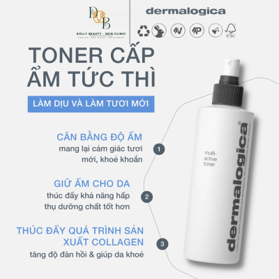 Dung dịch thêm ẩm MULTI ACTIVE TONER của Dermalogica - Dolly Beauty