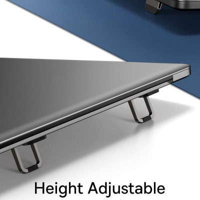 Giá đỡ, Chân đế đa năng nhỏ gọn cho Laptop/Mac-book Ba-se-us Slim Laptop Kickstand (Kim loại cao cấp, Xếp Gọn, Bộ 2 pcs) - Hàng chính hãng