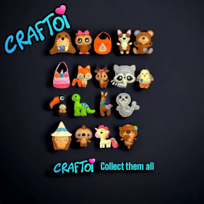 KIM NHỰA Bộ Thủ Công Trẻ Tự Làm Thú Bông 5+ TOUCAN MANGO Craftoi Felt Sewing toy prepunched holes plastic needle