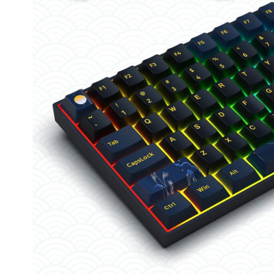 Bàn phím cơ không dây Newmen GM840 Pro  (Hạc - Trăng & Mây) G-Pro Yellow Axis - Hàng Chính Hãng 