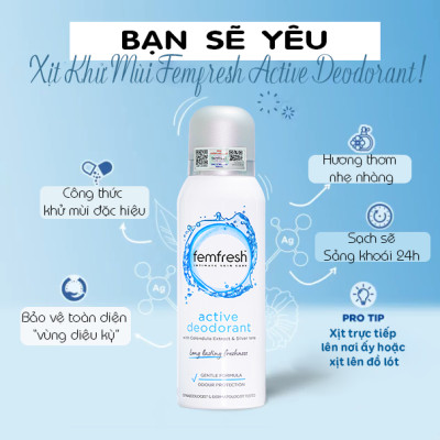 Dung dịch vệ sinh cho cả nữ và nam Femfresh Anh giúp làm sạch sẽ, thơm mát, ngăn ngừa viêm, ngứa, nấm phụ khoa - OZ Slim Store 