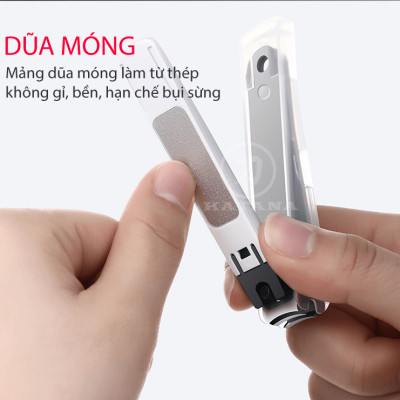 Bấm móng tay đầu thẳng KAI Nhật Bản màu đen KE0123