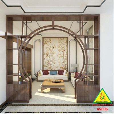Vách ngăn phòng khách , vách ngăn phòng khách hiện đại 4VC05 - Nội thất lắp ráp ViendongAdv