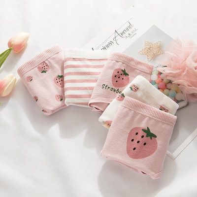 Set 5 quần lót nữ cotton thoáng khí, kháng khuẩn nhiều họa tiết dễ thương size từ 32 đến 67 kg