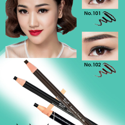 Chì mày xé Suri Eyebrow Pencil Hàn Quốc No.101 Black tặng kèm móc khoá