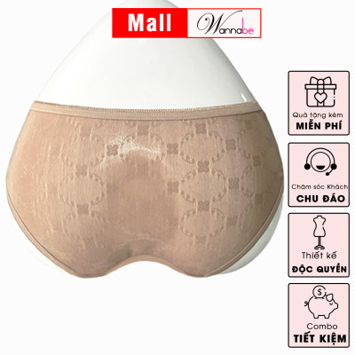 Quần lót nữ cao cấp WANNABE QLL07 quần chíp thun lưới họa tiết hoa xinh xắn nữ tính, luôn luôn thoáng mát thoải mái