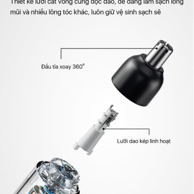 Máy tỉa lông mũi Enchen EN005 Bỏ túi tiện lợi Dễ dàng làm sạch nhanh - Hàng chính hãng