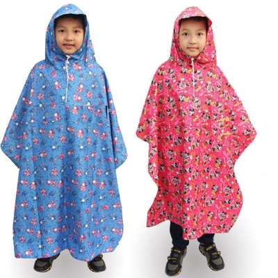 Áo mưa bít trẻ em  từ  1 -  4 tuổi , vải dù  chống thấm  , họa tiết hoạt hình cute  , kèm túi đựng xinh xắn , giao màu ngẫu nhiên