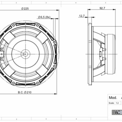 Loa Rời 2 tấc  B&C SPEAKERS 8FG51 ( 1 cái)– Hàng Chính Hãng