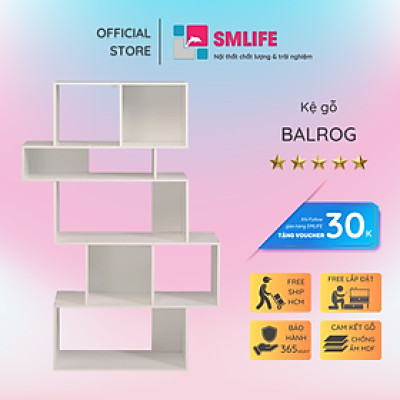 Giá sách gia đình nhỏ gọn từ gỗ SMLIFE Balrog