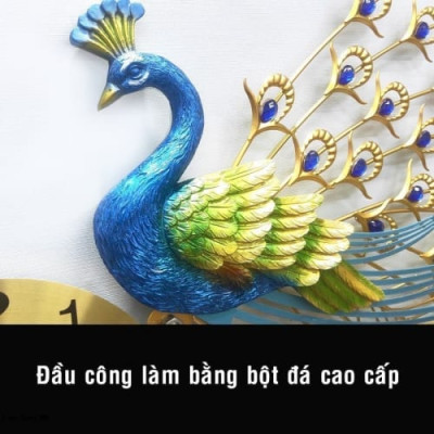 Đồng Hồ Treo Tường Con Chim Công Khổng Tước Kim Trôi A999 Nghệ Thuật Cao Cấp Shouse hiện đại quà tặng tân gia nhà mới