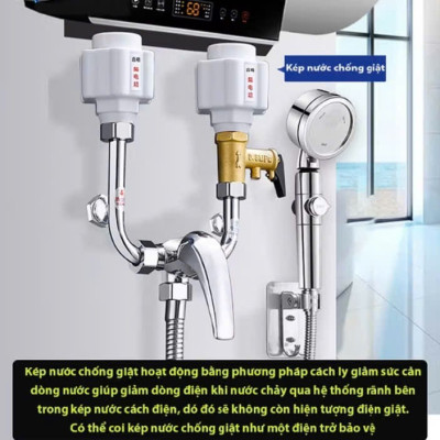 2 Van chống giật lắp máy nước nóng bảo vệ chống rò rỉ điện 