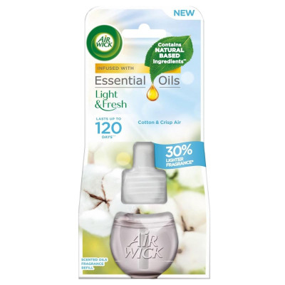 Chai tinh dầu cắm điện Air Wick Refill AWK3172 Cotton & Crisp Air 19ml (Hương hoa bông), sử dụng điện 220V